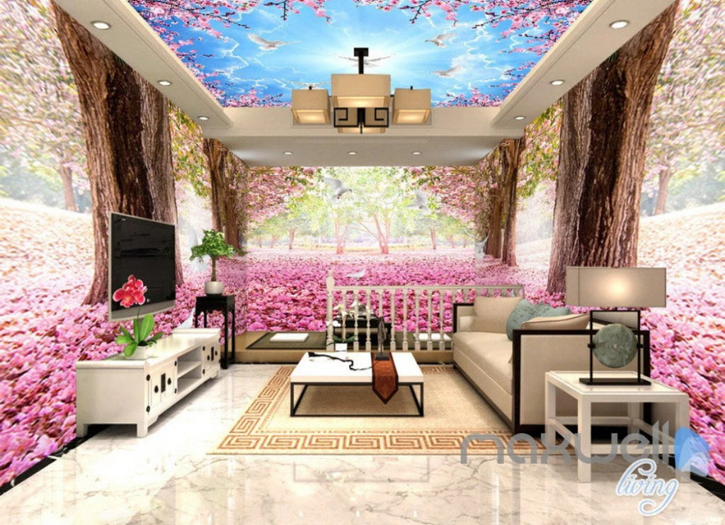 Bring Serenity to Your Space with a Cherry Blossom Mural