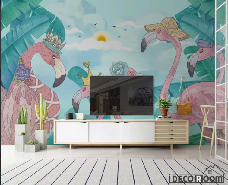 Add Timeless Charm with Vintage Flamingo Wallpaper