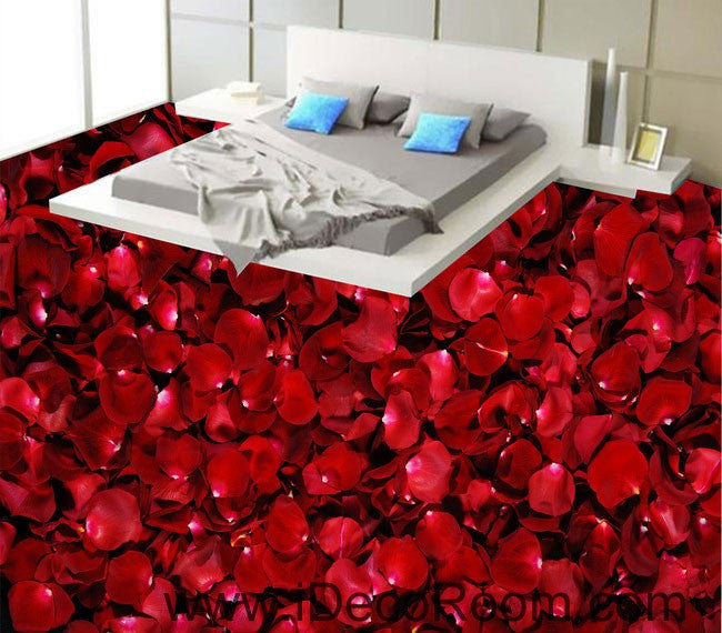 Red Roses Lover Wedding Decor Gift 00050 Floor Decals 3D Wallpaper ...