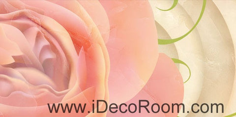 Image of Rose Flower Swirl 00079 Floor Decals 3D Wallpaper Wall Mural Stickers Print Art Bathroom Decor Living Room Kitchen Waterproof Business Home Office Gift