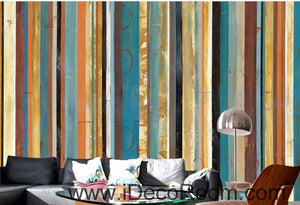 Retro color vertical striped stripes spliced ??painting wall art wall decor mural wallpaper wall  IDCWP-000255