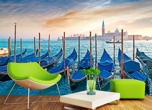 Sailboat Mediterranean style mural wallpaper IDCWP-DZ-000061