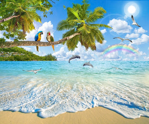 Mediterranean nature scenery landscape Coco Dolphin Bay Wallpaper IDCWP-DZ-000198