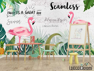 Nordic flamingo wallpaper wall murals IDCWP-HL-000003