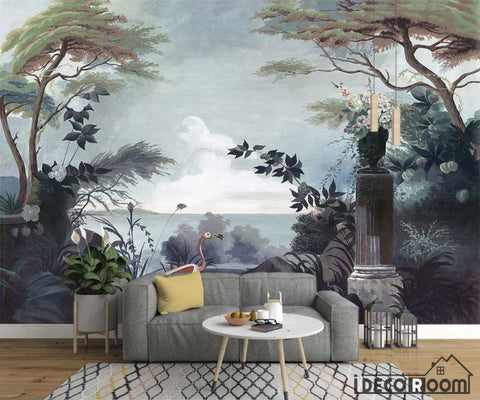 Image of European  retro retro garden rainforest wallpaper wall murals IDCWP-HL-000004