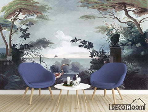 Image of European  retro retro garden rainforest wallpaper wall murals IDCWP-HL-000004