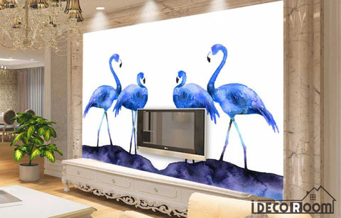 Image of minimalist fashion European style flamingo wallpaper wall murals IDCWP-HL-000009