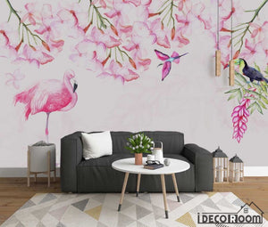 Nordic minimalist  flowers birds wallpaper wall murals IDCWP-HL-000031