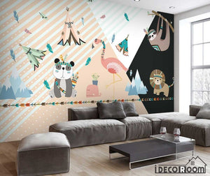 Cartoon animal cute wallpaper wall murals IDCWP-HL-000055