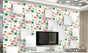 Nordic fashion leaves Flamingo wallpaper wall murals IDCWP-HL-000057