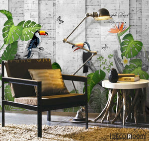 3D Toucan Tropical Forest wallpaper wall murals IDCWP-HL-000081