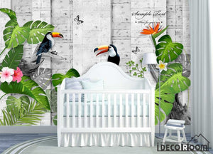 3D Toucan Tropical Forest wallpaper wall murals IDCWP-HL-000081