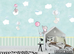 Nordic simple  cartoon animal room wallpaper wall murals IDCWP-HL-000119