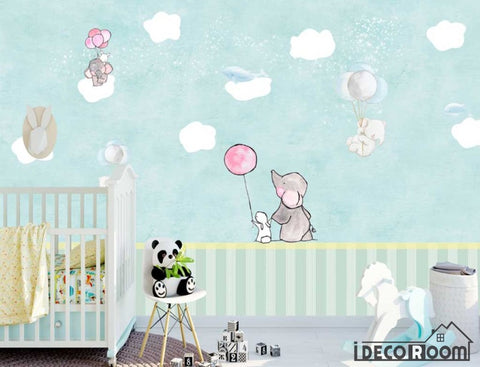 Image of Nordic simple  cartoon animal room wallpaper wall murals IDCWP-HL-000119