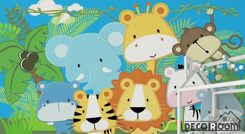 Image of Cute Cartoon Animal wallpaper wall murals IDCWP-HL-000172