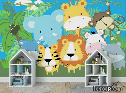 Image of Cute Cartoon Animal wallpaper wall murals IDCWP-HL-000172