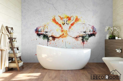 Image of Nordic minimalist  flamingo marble texture wallpaper wall murals IDCWP-HL-000201