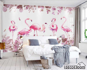 Nordic cartoon animal flamingo wallpaper wall murals IDCWP-HL-000223