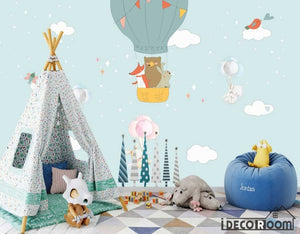 Nordic simple  cartoon animal wallpaper wall murals IDCWP-HL-000266