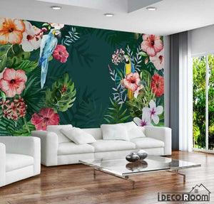 Nordic  tropical  bird sofa wallpaper wall murals IDCWP-HL-000347