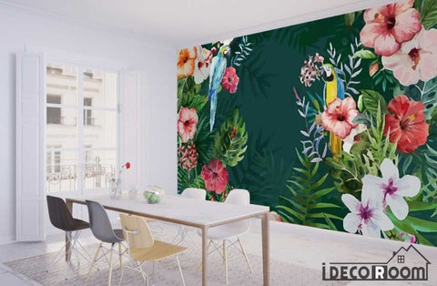 Image of Nordic  tropical  bird sofa wallpaper wall murals IDCWP-HL-000347