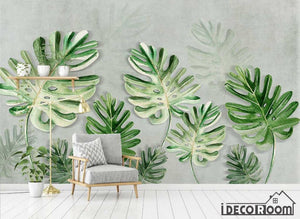 Nordic plant leaves turtle leaves wallpaper wall murals IDCWP-HL-000360