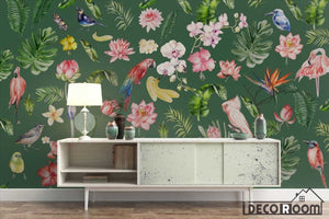 Simple wallpaper plant mural IDCWP-HL-000387