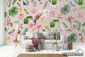 Simple wallpaper plant mural IDCWP-HL-000387