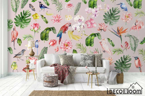 Image of Simple wallpaper plant mural IDCWP-HL-000387