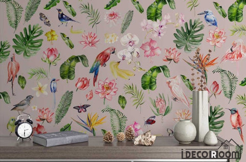 Image of Simple wallpaper plant mural IDCWP-HL-000387