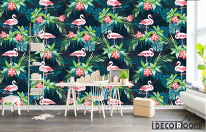 Nordic minimalist  watercolor flamingo wallpaper wall murals IDCWP-HL-000519