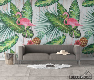 Tropical plant wood wallpaper wall murals IDCWP-HL-000550