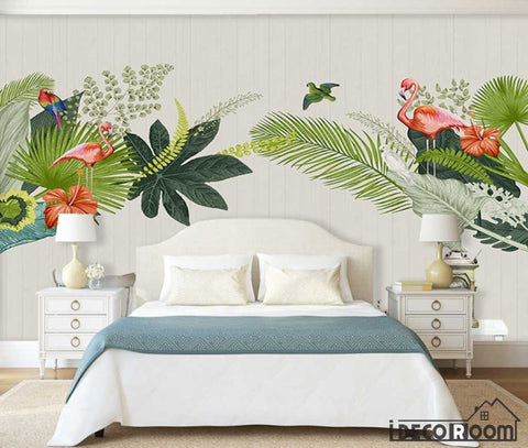 Image of Nordic  Tropical Rainforest Flamingo wallpaper wall murals IDCWP-HL-000562