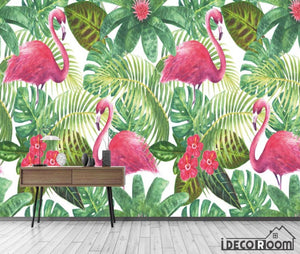 Nordic  tropical flamingo sofa wallpaper wall murals IDCWP-HL-000567