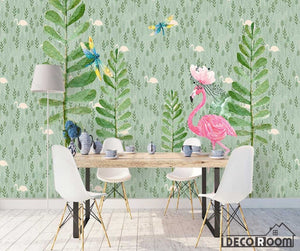 Nordic  flamingo sofa wallpaper wall murals IDCWP-HL-000574