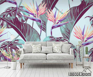 Fashion tropical plant rainforest wallpaper wall murals IDCWP-HL-000619