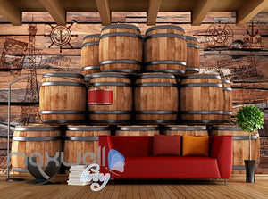 World Travel Barrel Ship Wood Art Wall Murals Wallpaper Decals Prints Decor IDCWP-JB-000008