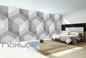 Optical Illusion Concrete Square Pattern Art Wall Murals Wallpaper Decals Prints Decor IDCWP-JB-000024