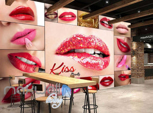 Lips Lipstick Red Kiss Gloss Art Wall Murals Wallpaper Decals Prints Decor IDCWP-JB-000025