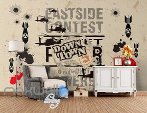 War Guns Bombs Damage  Art Wall Murals Wallpaper Decals Prints Decor IDCWP-JB-000035