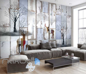 Winter Snow Art Deer Wall Poster Art Wall Murals Wallpaper Decals Prints Decor IDCWP-JB-000050