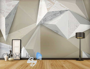 Origami White Wall Art Design Art Wall Murals Wallpaper Decals Prints Decor IDCWP-JB-000092