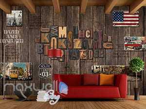 World Travel Letter Wood Wall Mural Art Wall Murals Wallpaper Decals Prints Decor IDCWP-JB-000094