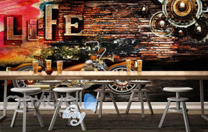 Motor Bike Wall Life Design Art Wall Murals Wallpaper Decals Prints Decor IDCWP-JB-000096