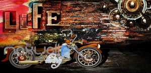 Motor Bike Wall Life Design Art Wall Murals Wallpaper Decals Prints Decor IDCWP-JB-000096