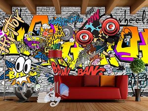 Graffiti Comic Sounds Colour Wall Art Art Wall Murals Wallpaper Decals Prints Decor IDCWP-JB-000099