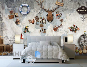 World Wall Display Showcase Deer Design Art Wall Murals Wallpaper Decals Prints Decor IDCWP-JB-000100