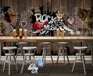 Rock Music Sticker Wall  Art Wall Murals Wallpaper Decals Prints Decor IDCWP-JB-000110