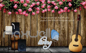 Music Stage Flowers Instruments Art Wall Murals Wallpaper Decals Prints Decor IDCWP-JB-000122