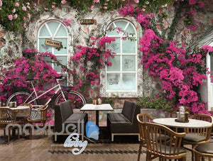 Pink Rose Caf?Bike Art Art Wall Murals Wallpaper Decals Prints Decor IDCWP-JB-000127